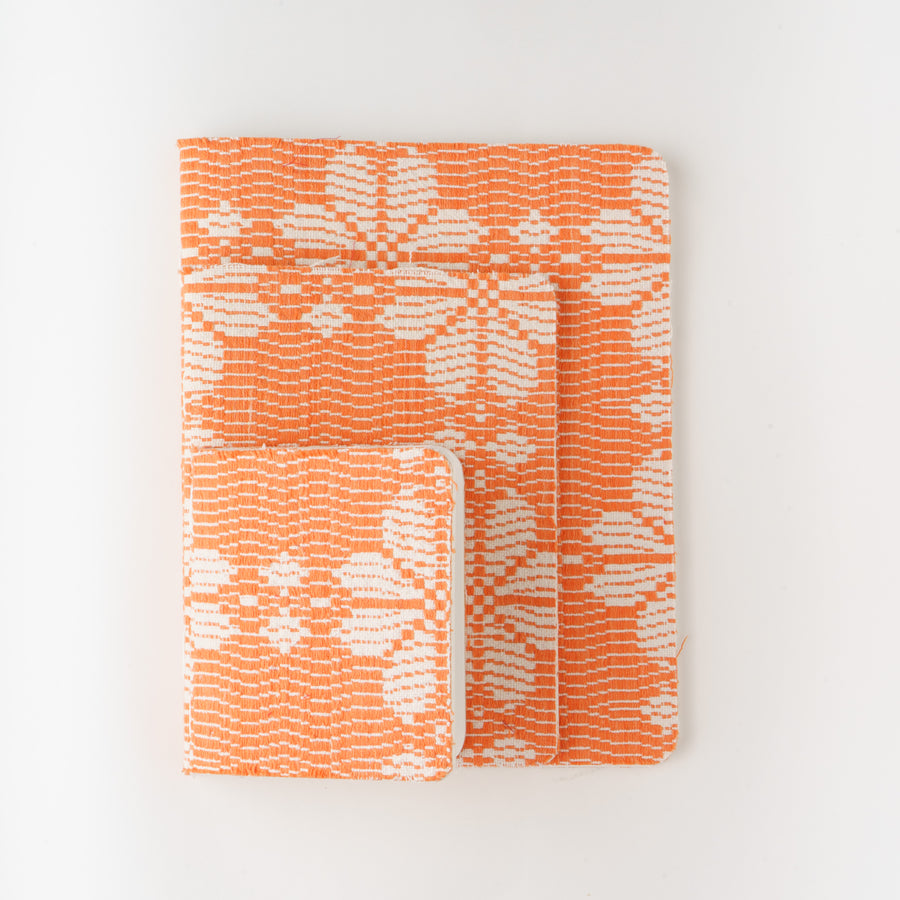 Large Orange/White Knit Notebook