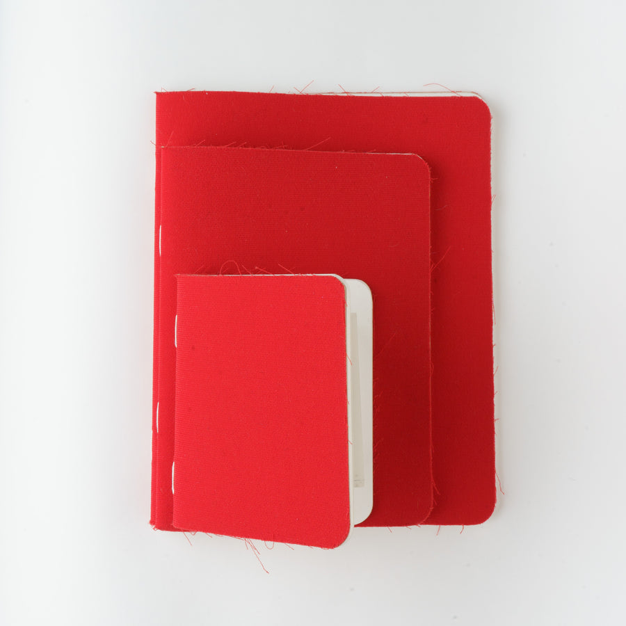 Large Red Fabric Notebook