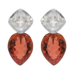 Crystal Quartz Earrings with Zultanite Drops