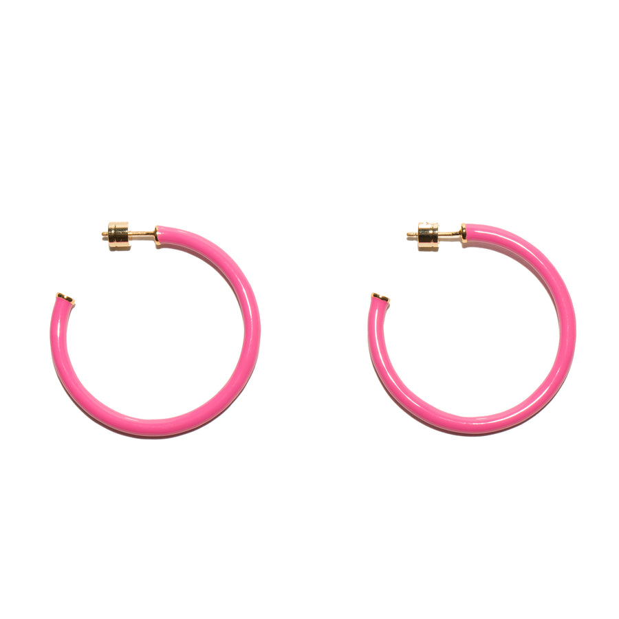 PINK MIDI DUNE HOOPS