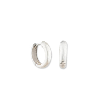 DIANA SEMI-CHUNKY Silver HOOPS