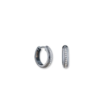 SILVER DIANA DIAMOND HOOPS