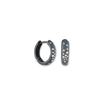 DIANA SEMI-CHUNKY HOOPS WITH DIAMONDS