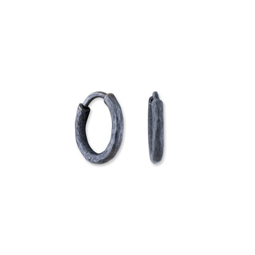 DIANA OXIDIZED SILVER HOOPS
