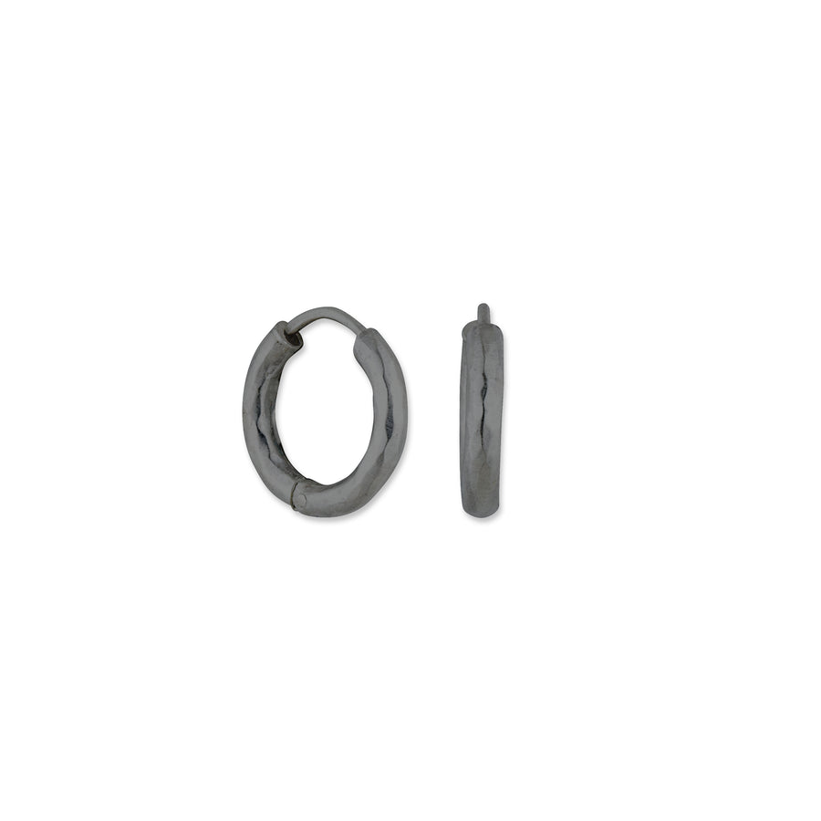 DIANA OXIDIZED SILVER HOOPS