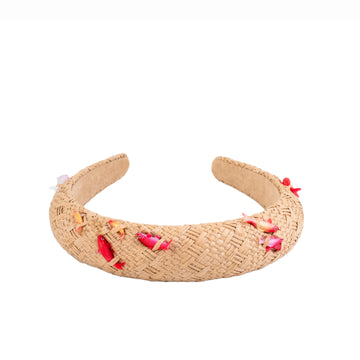 Koi fish Headband - natural Straw