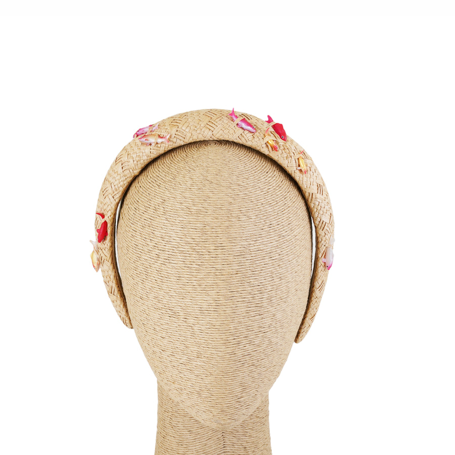 Koi fish Headband - natural Straw