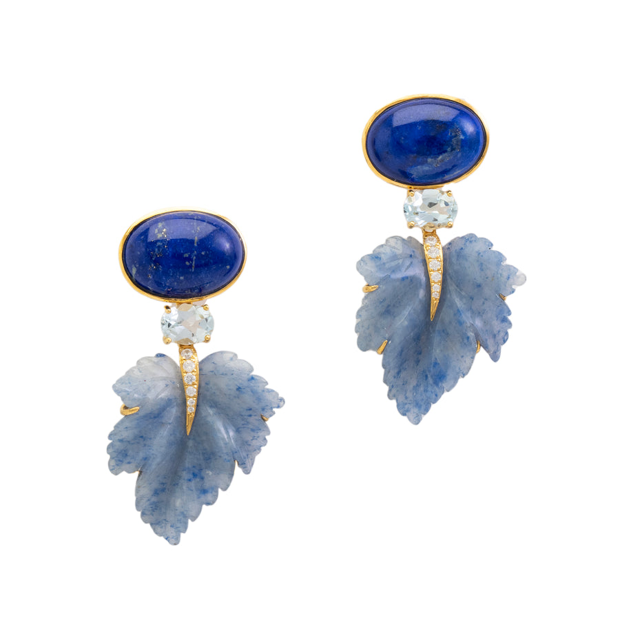 OVAL LAPIS earrings