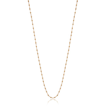 Adjustable Delicate Bead 14K Gold Chain