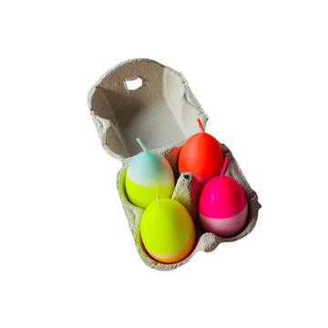 Dip Dye Neon Easter Egg Candles -4pk