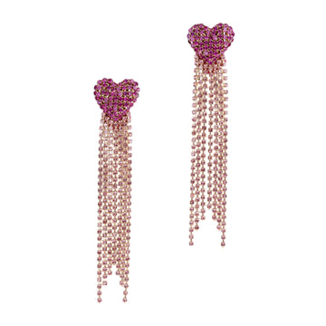 DIVINA CHANDELIER EARRINGS - FUCHSIA