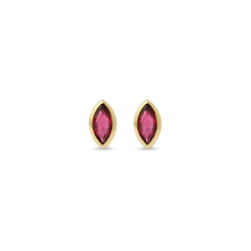Rhodolite Garnet Marquise Stud Earrings