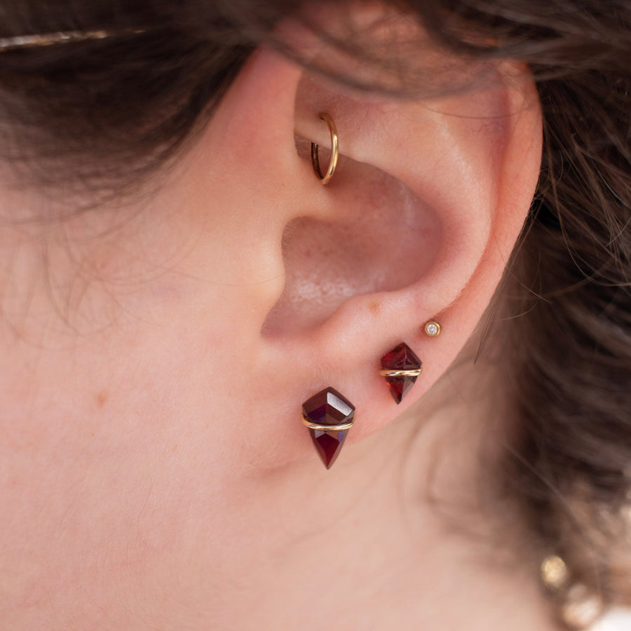 Garnet Kite Stud Earrings