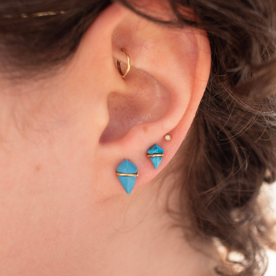 Turquoise Kite Stud Earrings