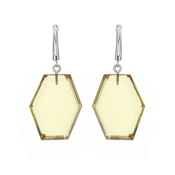 Georgie VI Diamond + Whiskey Topaz Earrings