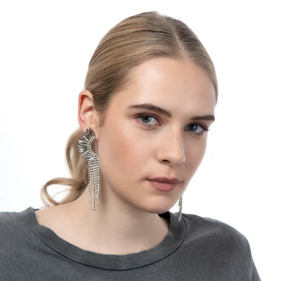 ESTELLA CHANDELIER EARRINGS - SILVER