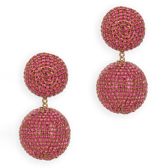 KRYSTAL EARRINGS - FUCHSIA