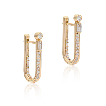 Ethereal Diamond U Hoops