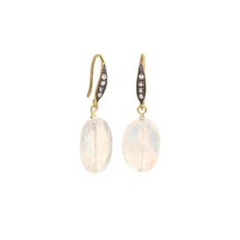 Cushion Cut Moonstone Earrings