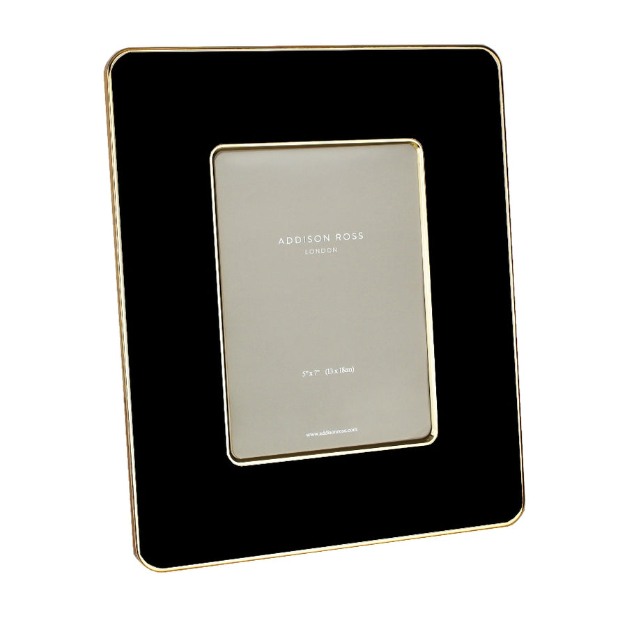 Black & Gold Enamel Studio Photo Frame - 5X7