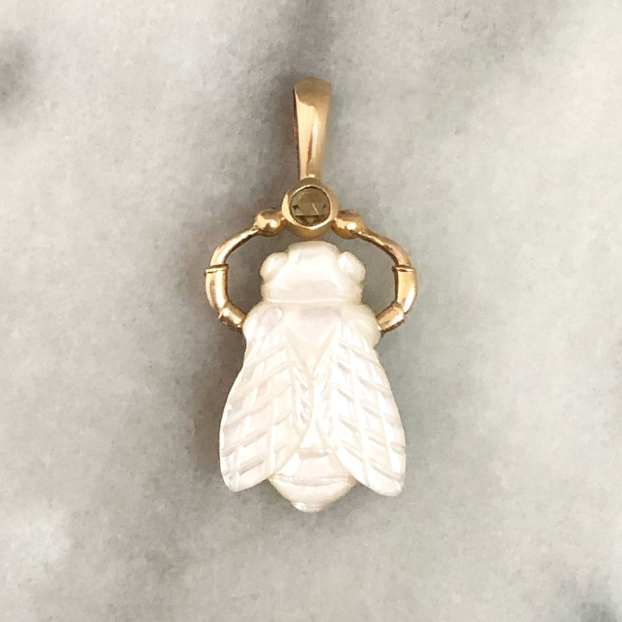 14k Gold Bee Pendant