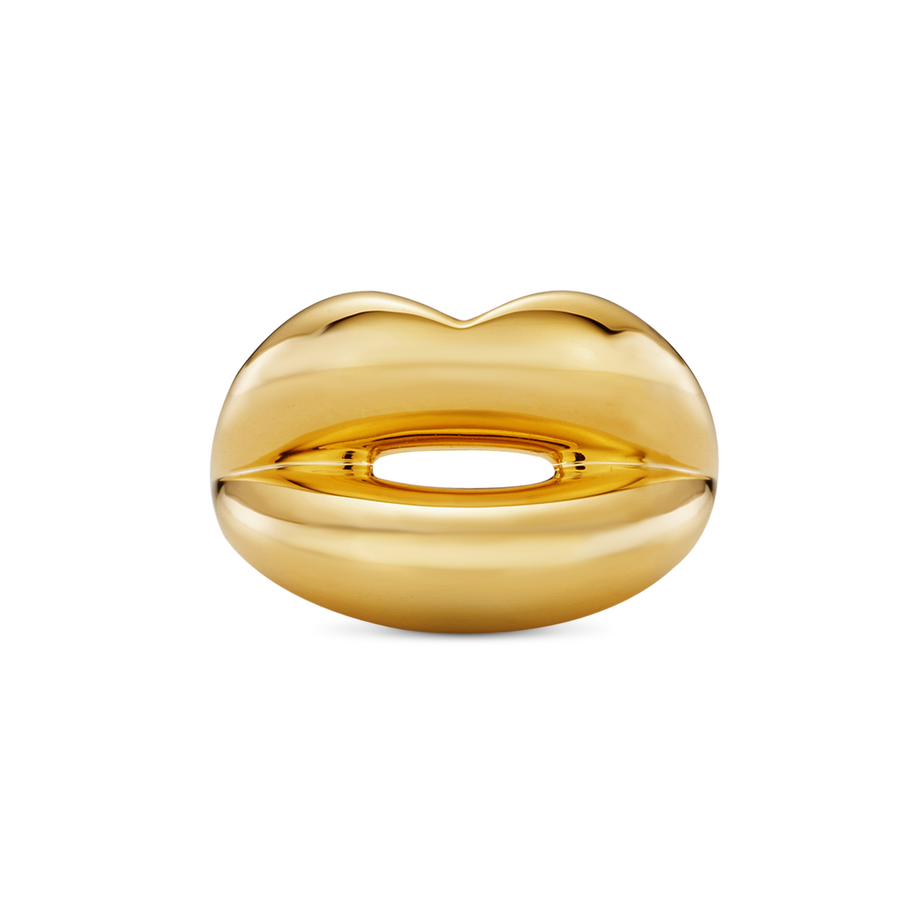 18k gold Hotlips ring - size 6.5