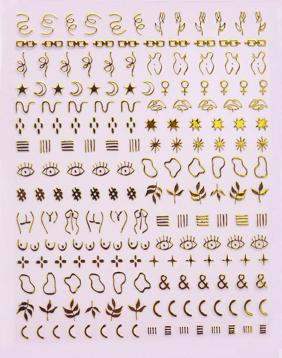 Nail Art Stickers: Golden Hour