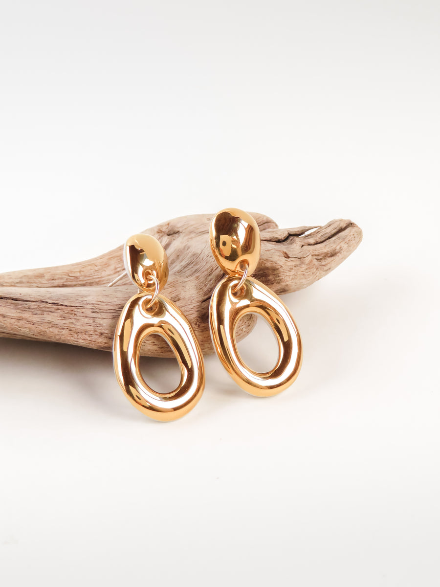 Golden Drop Earrings - Gold