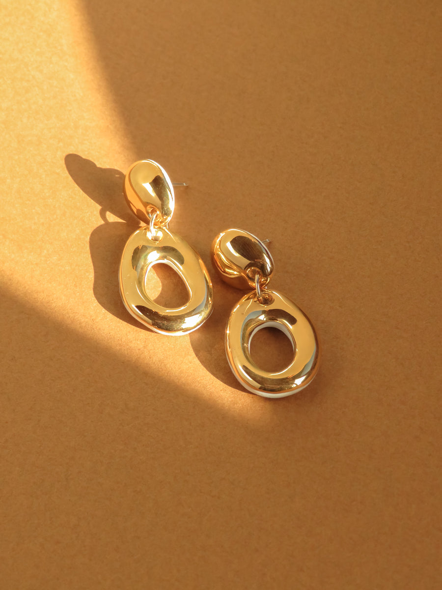 Golden Drop Earrings - Gold