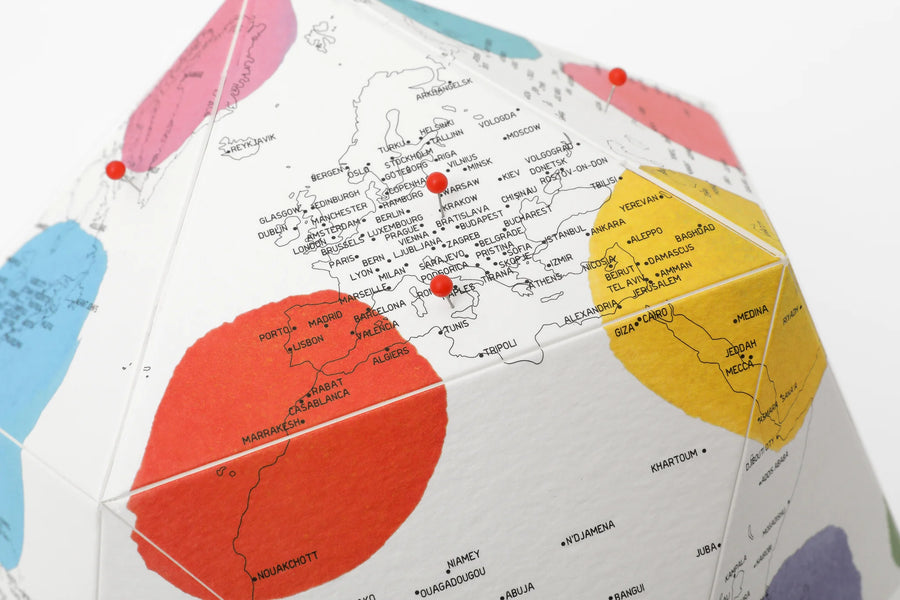 Here is Guido Illustrated Globe by Guido Scarabottolo