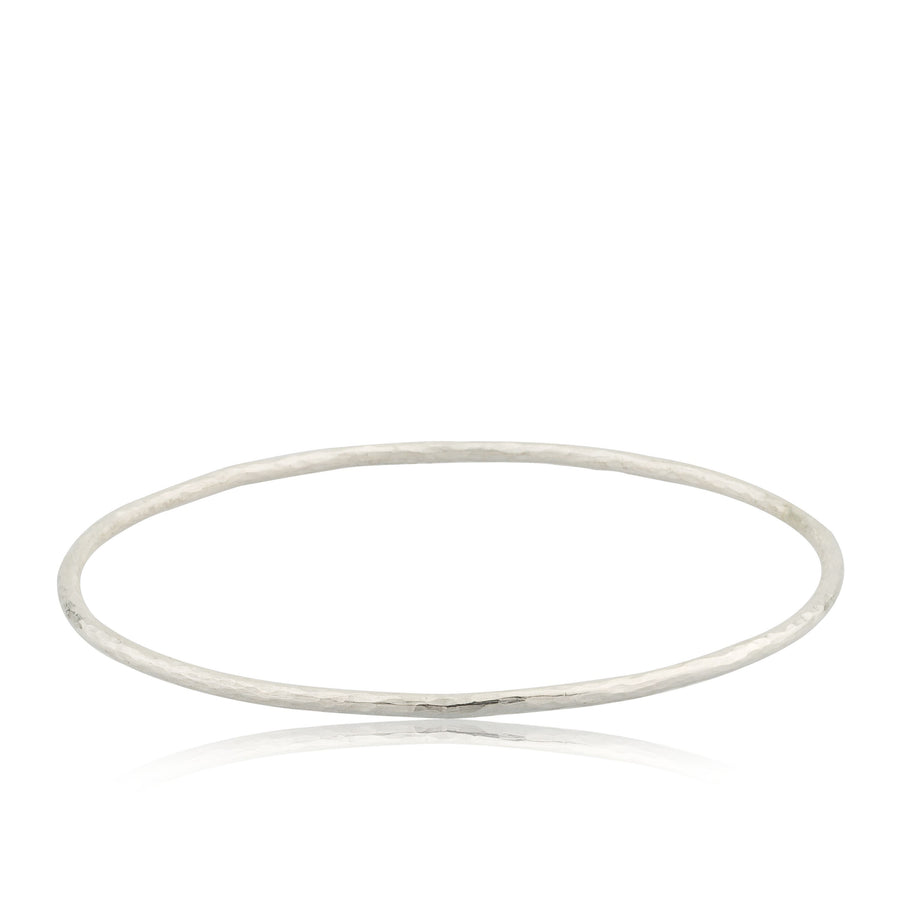 STERLING SILVER HAMMERED BANGLE