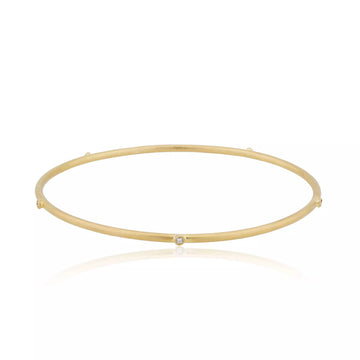 24k gold HAMMERED diamond BANGLE