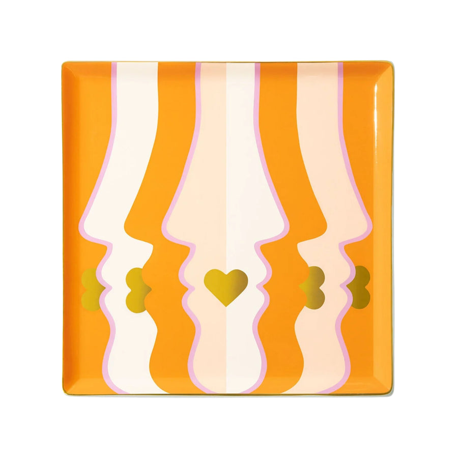 Beso Ceramic Tray - Orange