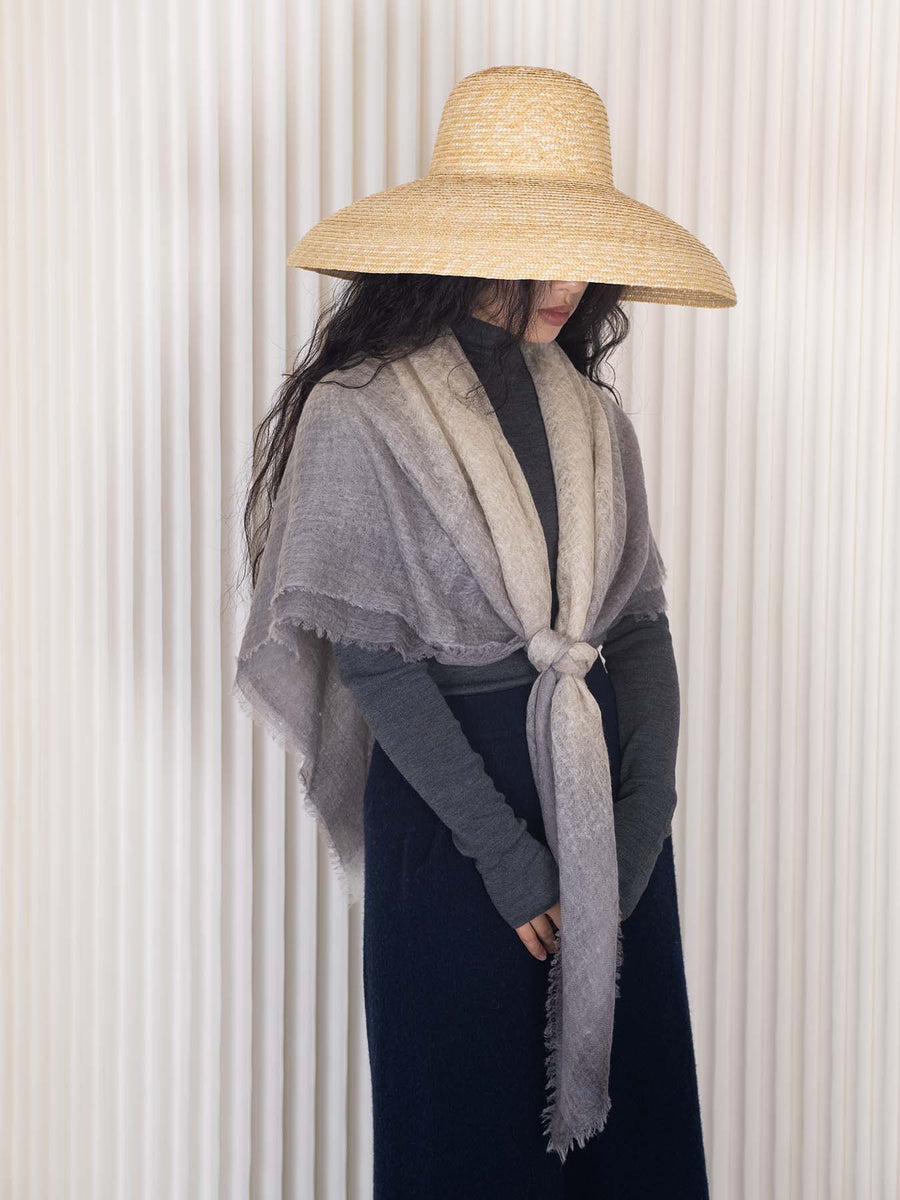 Ombre Hana Cashmere Scarf - Grey