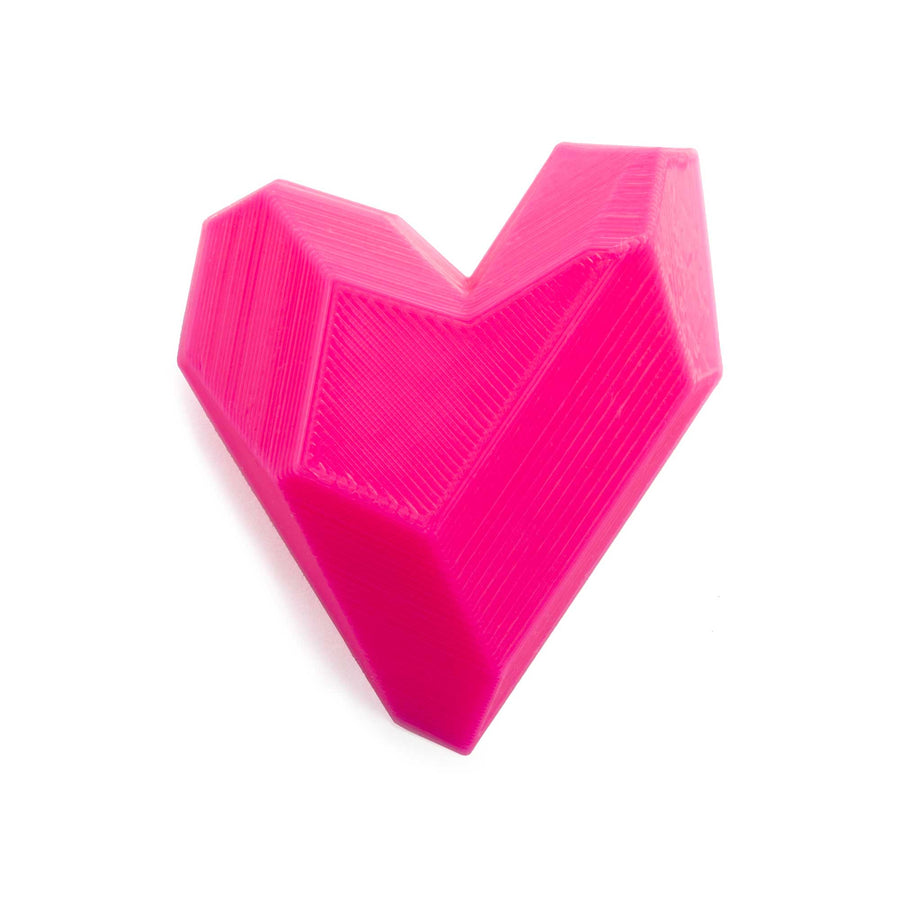 Small Heart Brooch - Hot Pink