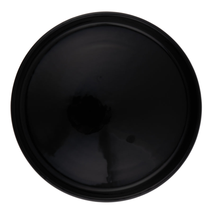 Large Black Ceramic Plate