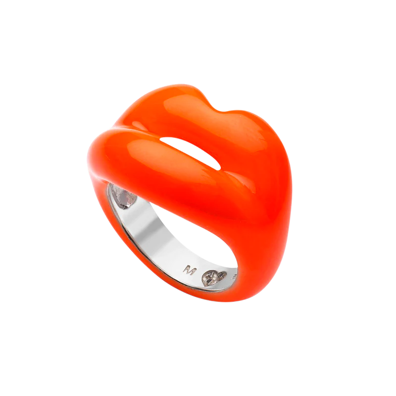 Hotlips Neon Orange Ring - Size 8