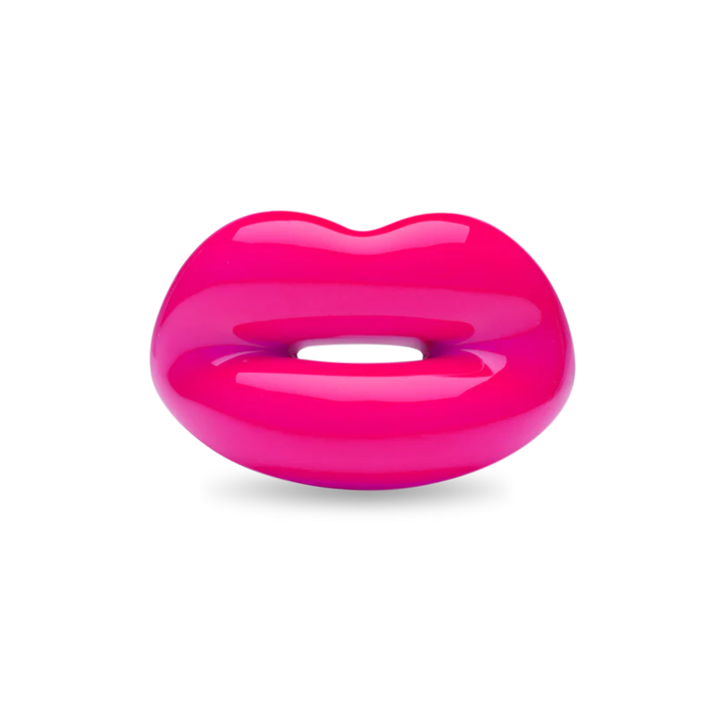 Hotlips Neon Pink Ring- Size 6