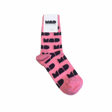 MAD Crew Socks - Pink & Black