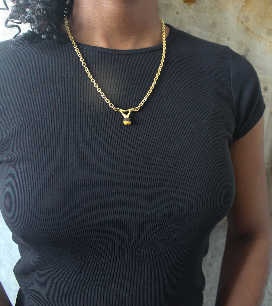 Divine Time Single Bead Necklace
