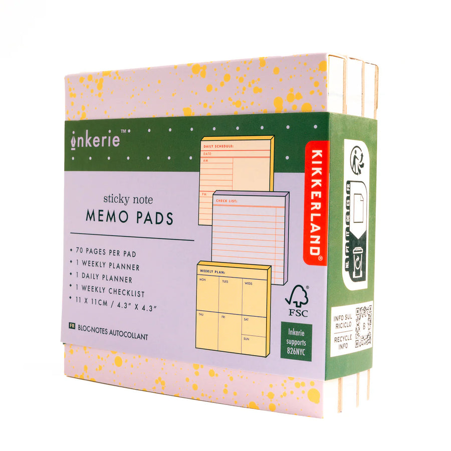 Inkerie sticky note memo pads