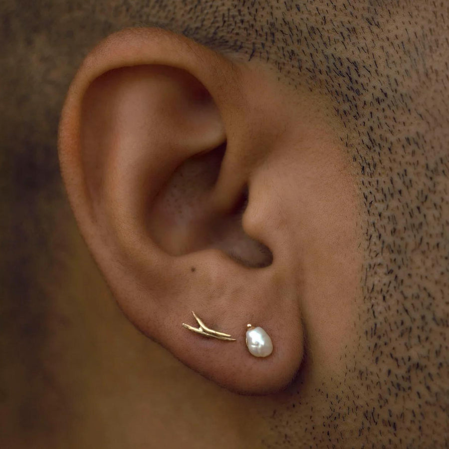 14k gold Irregular Pearl Earrings