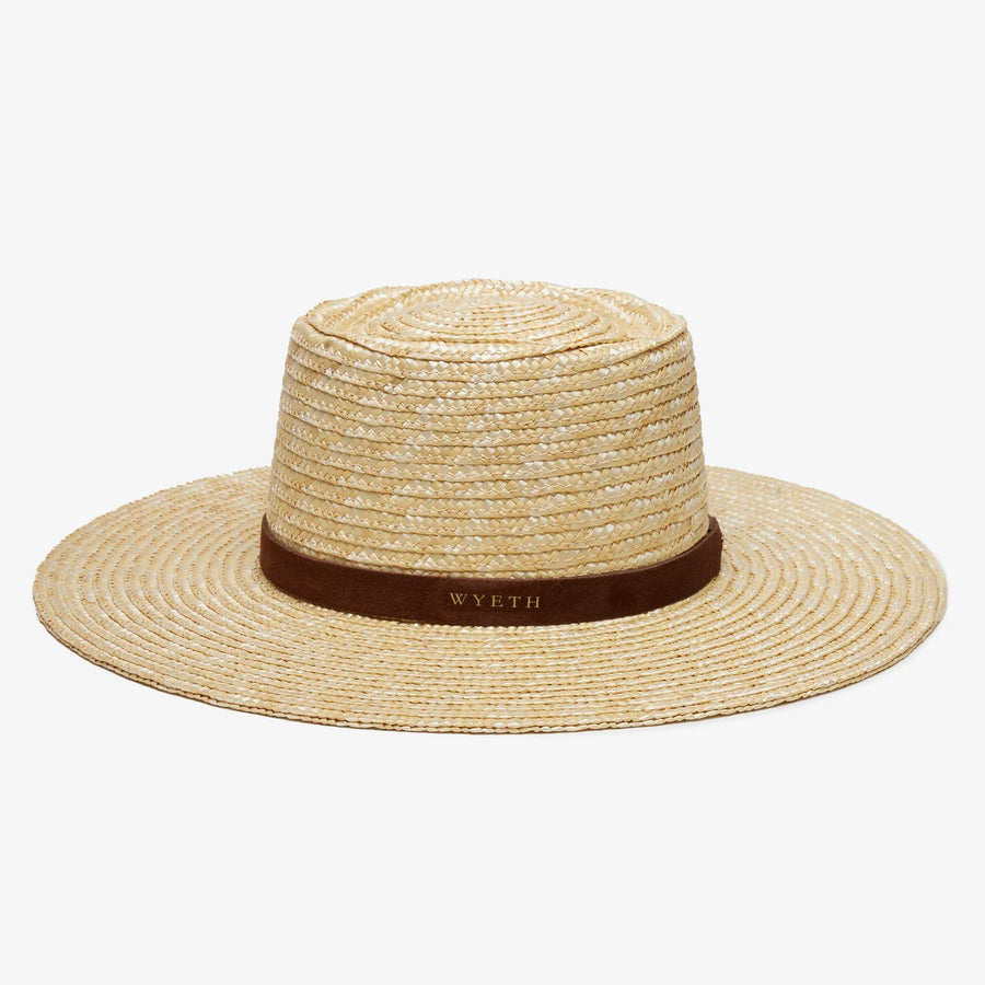 Everly Straw Boater Hat - Natural