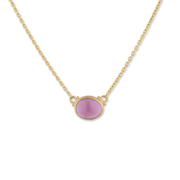 22k gold JELLYBONBON OVAL PINK TOURMALINE NECKLACE