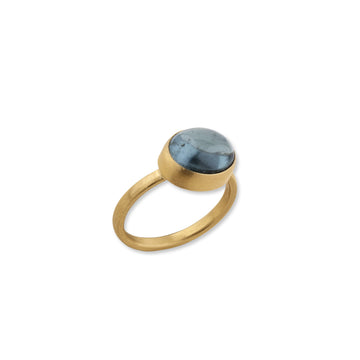 one-of-a-kind JELLYBONBON BLUE OVAL TOURMALINE RING - SIZE 6