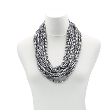 Silver/Black Hand Painted Next Pashmina Necklaces