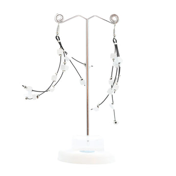 White Pashmina Earrings