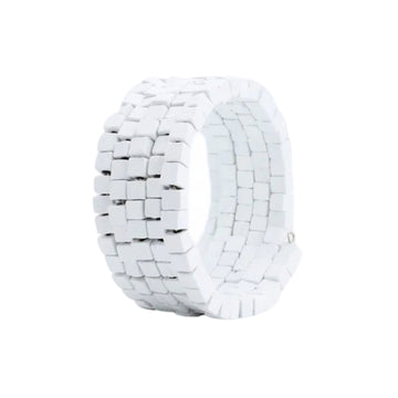 White Pashmina Snake Bracelet