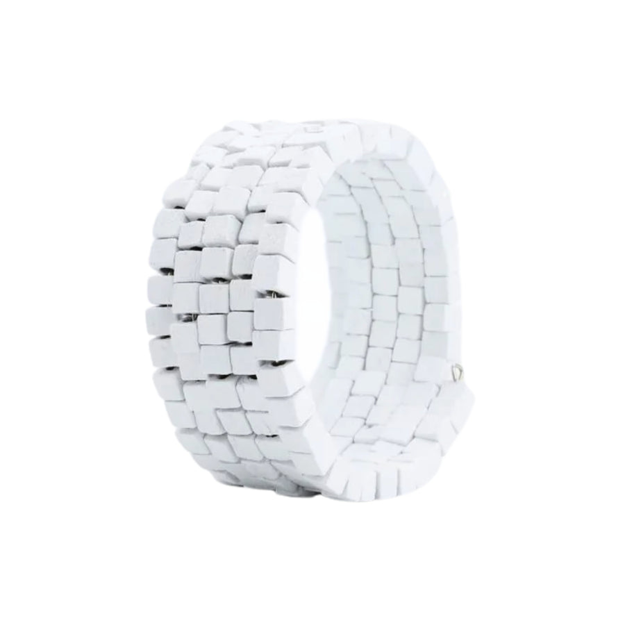 White Pashmina Snake Bracelet
