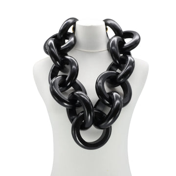 Wooden Ring Chain Necklace - Handpainted